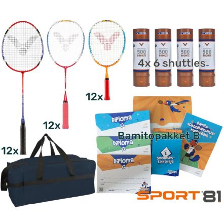 Bamito Badmintonpakket B | Compleet